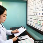 한의사와 보험 청구 실무 - A modern Korean traditional medicine clinic interior bustling with activity, featuring a Korean trad...