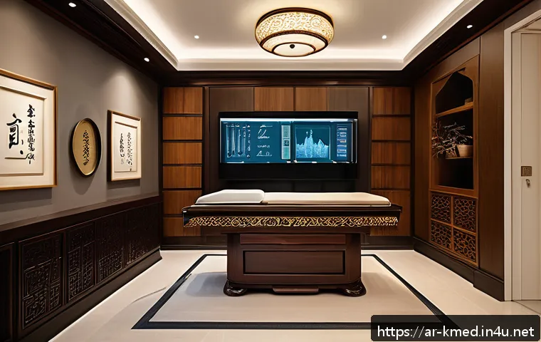 한의사 수입 증대 방법 - A modern traditional Chinese medicine clinic interior designed with a harmonious blend of classic As...
