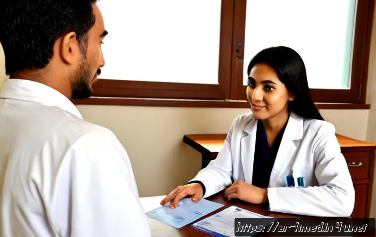 한의사와 건강보험 제도 - Photorealistic consultation in a modern Middle Eastern wellness clinic, a male East Asian traditiona...